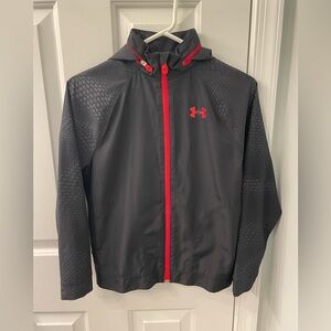 Under Armour zip up hooded light jacket size YM NWT